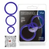 Set completo de 3 anillos Performance VS4 silicona premium hipoalergénica color púrpura