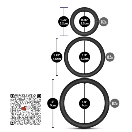 Tabla de medidas de anillos VS4 pequeño mediano grande diámetros interiores y exteriores