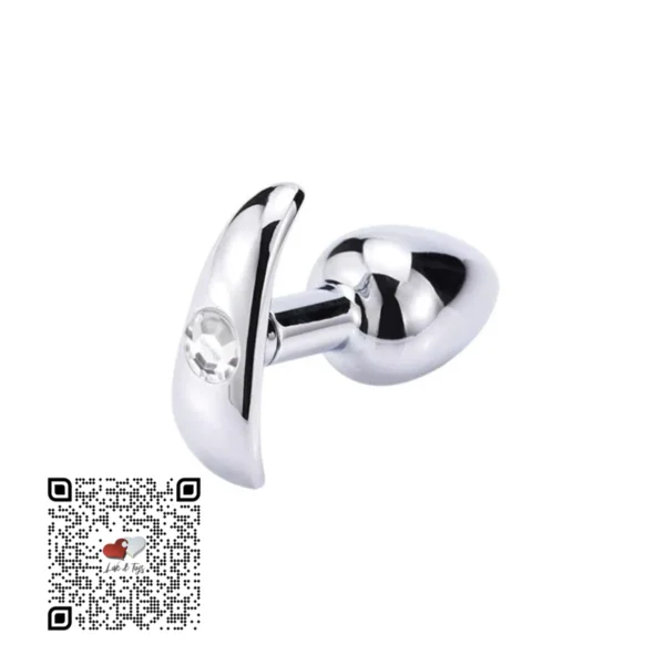 plug-metalico-ancla-gem-mediana Plug anal metálico ancla gem talla mediana 7.5cm longitud 3.4cm diámetro acero
