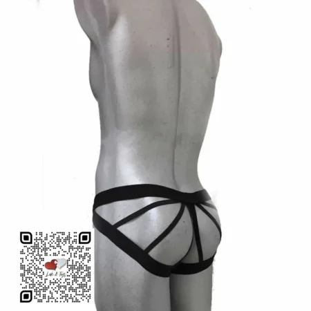 Vista trasera de suspensorio telaraña masculino con resorte elástico unitalla