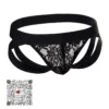 x3ME suspensorio doble soporte negro encaje lace levanta y redondea las nalgas