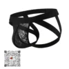 x3ME suspensorio doble soporte negro encaje lace vista lateral levanta y redondea las nalgas
