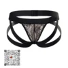 x3ME suspensorio doble soporte negro encaje lace vista trasera levanta y redondea las nalgas