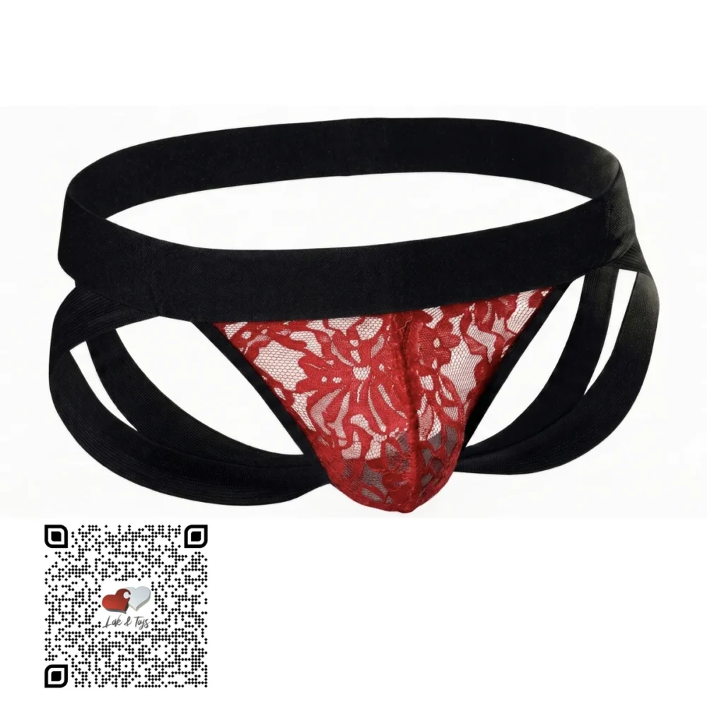 X3ME suspensorio doble soporte rojo encaje lace levanta y redondea las nalgas