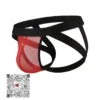 x3me-suspensorio-doble-soporte-rojo-show-off-lateral Suspensorio X3ME doble soporte show off transparencia vista lateral levanta y redondea las nalgas