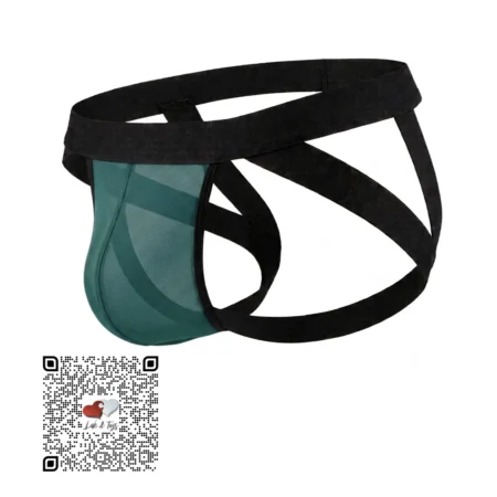 X3ME suspensorio doble soporte show off verde militar vista lateral levanta y redondea las nalgas
